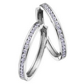 Diamond Hoop Earrings in 10K White Gold (0.25 CT. T.W.)